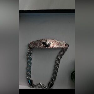 Elegant Silver and Rose Gold Bracelet